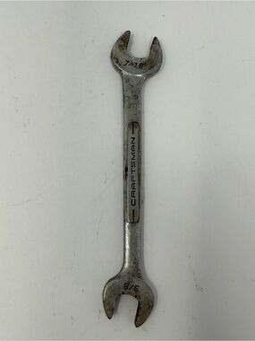 Vintage Craftsman V-Series Double Open End Wrench 3/8" x 7/16" USA! A1